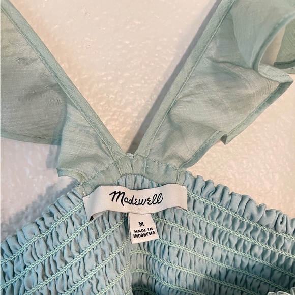 Madewell Flutter Sleeve Mint Midi Dress (Size M) - Picture 3 of 7